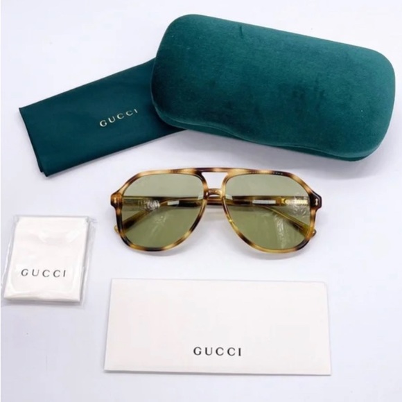 NEW GUCCI GG1042S 004 UNISEX AVIATOR SUNGLASSES GUCCI GG1042S - Picture 11 of 11